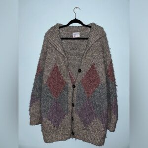 Vintage Oversized Pingouin Knitted Winter Jacket / Sweater (circa 1980s)